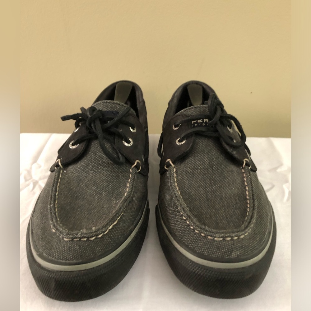 Sperry Topsiders- men’s.  Gray with black trim. Size 10.5 . Minimal wear